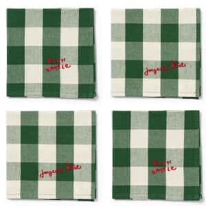 Midnatt Elsa juleservietter 40Ã40 cm, grøn/beige, 4-pak